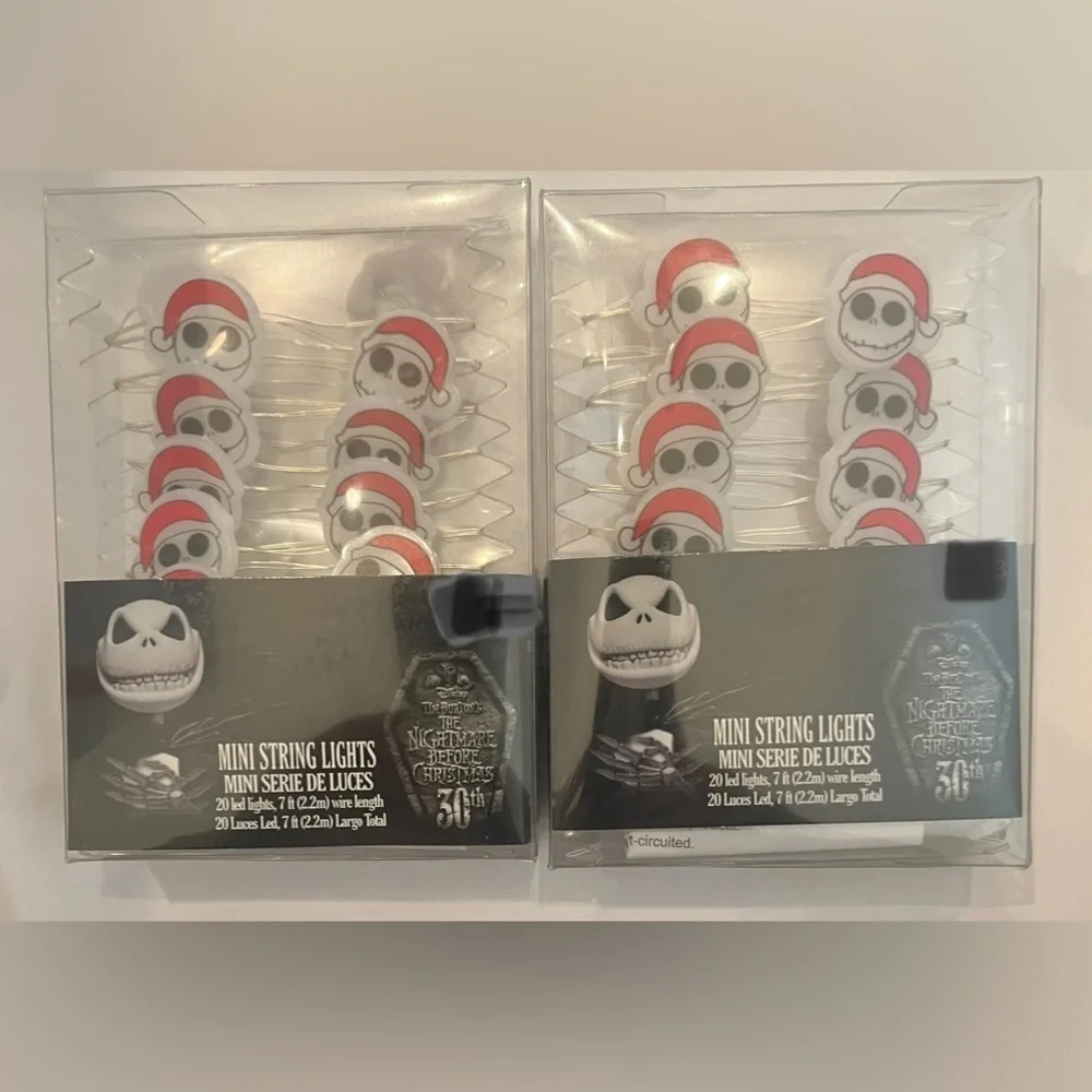 NWT nightmare before Christmas mini string lights 2 sets